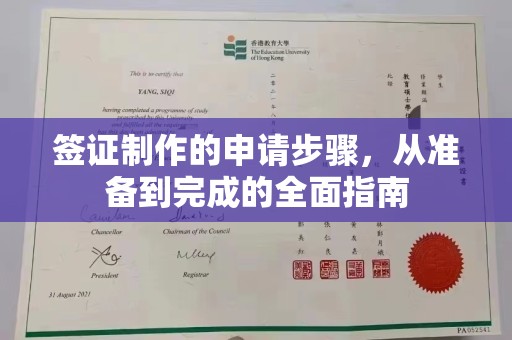 黎川签证制作的申请步骤，从准备到完成的全面指南