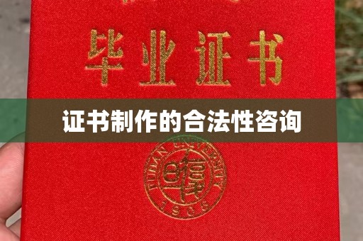 甲仙证书制作的合法性咨询